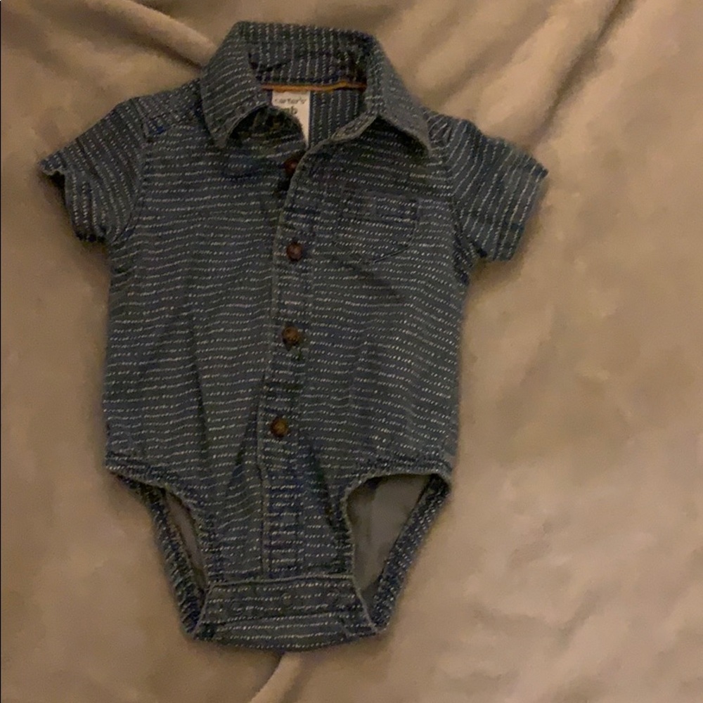 Denim onesie with shorts